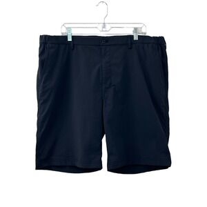 Greg Norman Mens Black Performance Golf Shorts Size 40 Stretch Flat Front Casual
